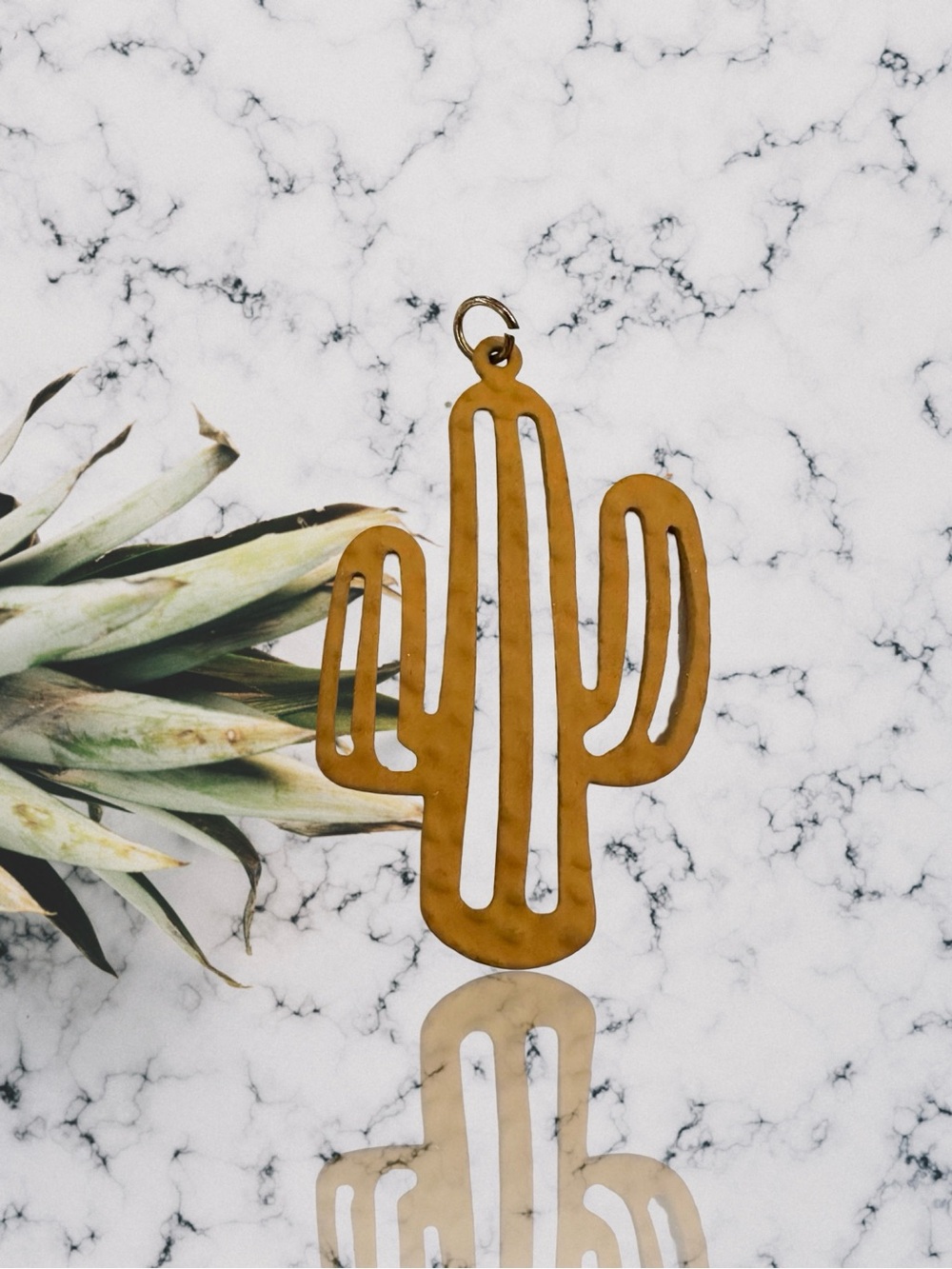 Unique Vintage Orangey Cactus Pendant